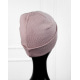 Рожева шапка біні з трикотажу