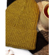 Однотонная вязанная шапка бини цвета хаки