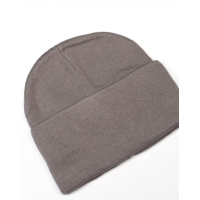 Серая трикотажная шапка бини