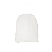 Біла шапочка з широким коміром та нашиванням OBEY