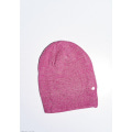 Рожева смугаста шапка з еластичною манжетою