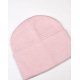 Розовая трикотажная шапка бини