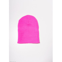 Рожева однотонна демісезонна шапка панчіх