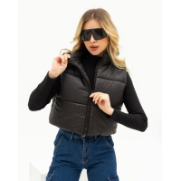 Укороченная жилетка черного цвета