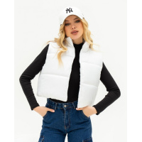 Укороченная жилетка белого цвета