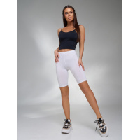 Белые вискозные велосипедки