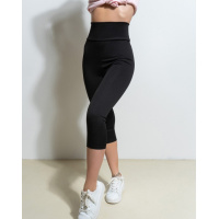 Черные капри в рубчик из батальной серии