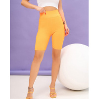 Оранжевые велосипедки из фактурного трикотажа