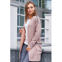Персиковый ангоровый женский кардиган Seventeen 1226.3658