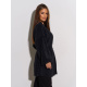 Черный кардиган кроя на запах с объемными рукавами