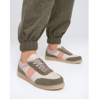 Комбинированные кеды с цветными вставками