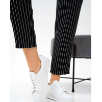 Белые кеды из натуральной кожи