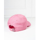 Розовая однотонная кепка бейсболка