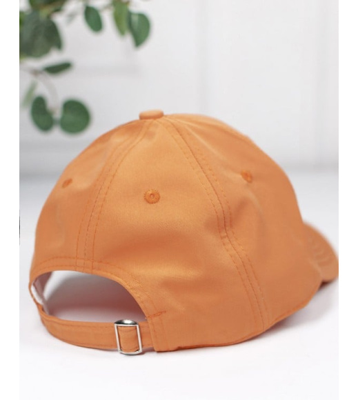Оранжевая однотонная кепка бейсболка