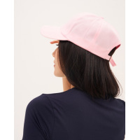 Рожева бавовняна кепка з квітковою вишивкою