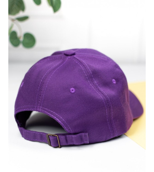 Фіолетова однотонна кепка з бавовни