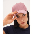Темно-розовая вельветовая однотонная кепка