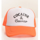 Бейсболка Cocaine & Caviar з помаранчевим козирком і сіткою