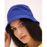 Синяя однотонная хлопковая панама