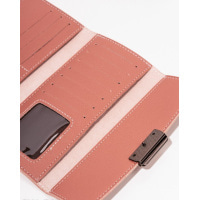 Розовый вместительный прямоугольный кошелек
