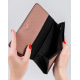 Рожевий гаманець з фактурної еко-шкіри