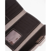 Чорний місткий прямокутний гаманець
