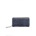 Темно-синій м`який гаманець з сріблястою підвіскою