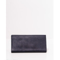 Темно-синій місткий гаманець з еко-шкіри