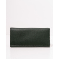 Прямокутний гаманець з еко-шкіри кольору хакі