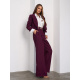 Вельветовый брючный костюм цвета бургунди