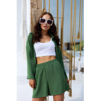 Зеленый женский коттоновый костюм Seventeen 1796.4784