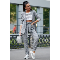 Серый женский костюм из хлопка Seventeen 1206.3598
