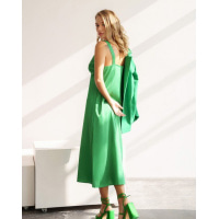 Зелена сукня-комбінація з жакетом