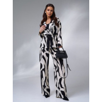 Хлопковый белый костюм-кимоно на кулиске