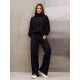 Черный ангоровый костюм с объемными рукавами