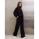 Черный ангоровый костюм с объемными рукавами