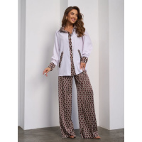 Шелковый свободный костюм с орнаментом