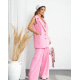 Рожевий класичний костюм з жилетом-безрукавкою
