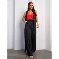 Черный брючный костюм с длинной туникой