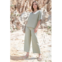 Оливковый женский коттоновый костюм Seventeen 1368.4225