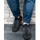 Чорні текстильні кросівки зі шнурками