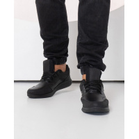 Черные комбинированные кроссовки с вставками