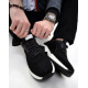 Черные текстильные кроссовки с вставками