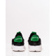 Чорні кросівки з зеленими вставками і перфорацією