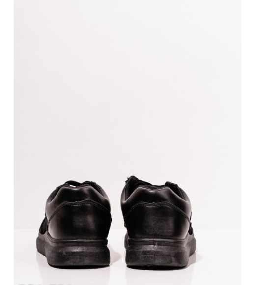Чорні об`єднані кросівки з перфорацією