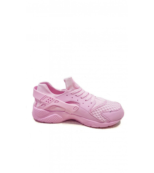 Рожеві однотонні спортивні кроссовки