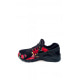 Черные кроссовки с цветочными красными вставками