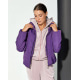 Фиолетовая стеганая куртка на молнии