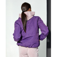 Фіолетова стьобана куртка на блискавці