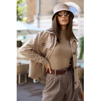 Коричневая женская куртка-рубашка Seventeen 1694-1.4841